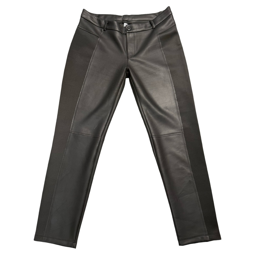 Monoreno Black Faux Leather Pants Women’s Medium Slim Fit Stretch